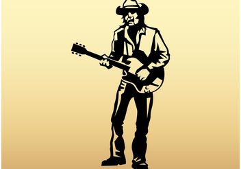 Playing Guitar Vector - Kostenloses vector #155709